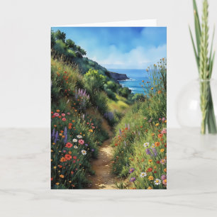 Cartão Stationery do Big Sur California Watercolor