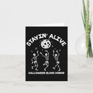 Cartão Stayin Halloween Vivo Skeleton Dancing Spooky Dis