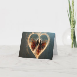 Cartão Steam Punk Love Heart Digital Art