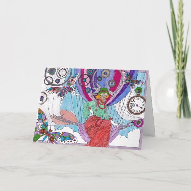 Cartão Steampunk 19 - Olá (Frente)