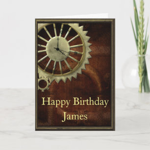 Cartão Steampunk Birthday