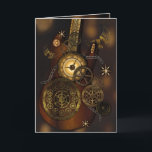 Cartão Steampunk Birthday Son Metal Gears Guitar<br><div class="desc">Uma saudação misteriosa e escura de aniversário Steampunk que inclui,  um relógio,  guitarra,  correntes,  engrenagens,  rodas,  asas e muito mais. Se você quer uma carta com um pouco de vantagem,  então esta é para você.</div>