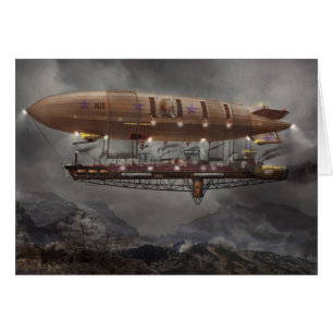 Cartão Steampunk - Blimp - Airship Maximus