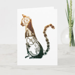 Cartão Steampunk cat cards