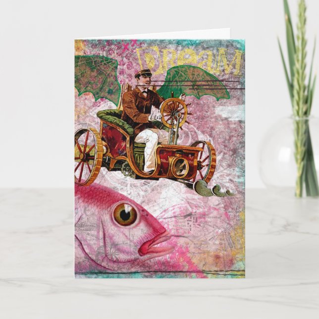 Cartão Steampunk Dream Birthday (Frente)