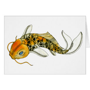Cartão Steampunk Koi