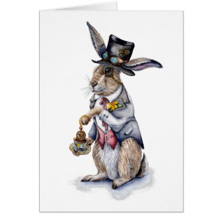 Cartão Steampunk March Hare
