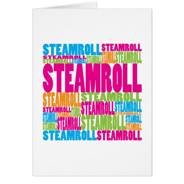 Cartão Steamroll colorido (Frente)