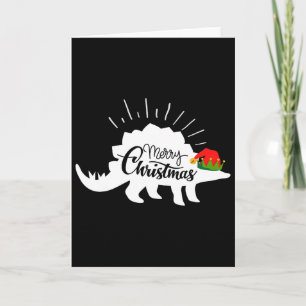 Cartão Stegosaurus Feliz Natal Dinossauro Engraçado 