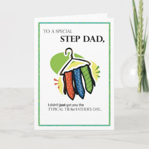 Cartão Stepdad, Gravatas Dias de os pais Humorosas