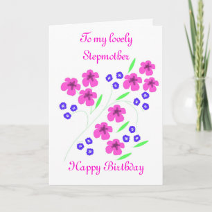 Cartão Stepmother Birthday Flower card