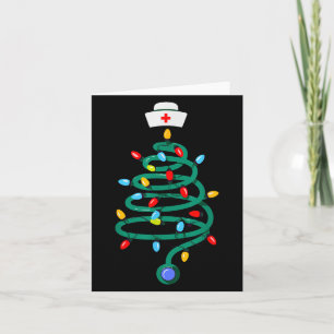 Cartão Stethoscope Árvore de Natal Registrada Médica Enfe