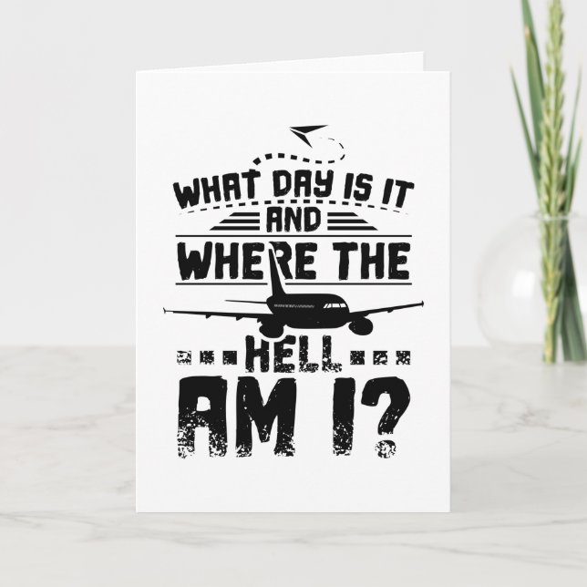 Cartão Stewardess what day is it (Frente)