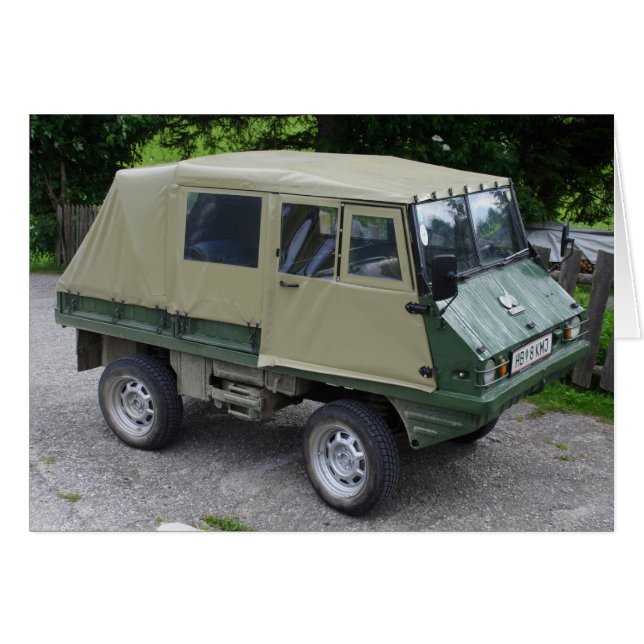 Cartão Steyr Puch Haflinger (Frente Horizontal)