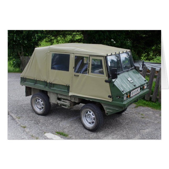 Cartão Steyr Puch Haflinger (Frente horizontal)
