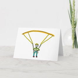 Cartão Stickman de Parapente