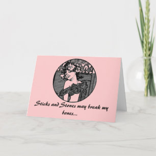 Cartão Sticks and stones... really good lawyer greeting