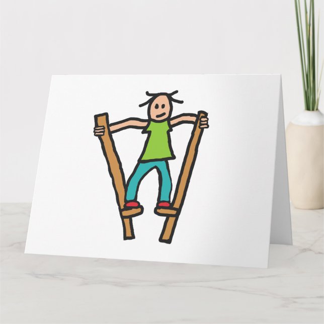 Cartão Stilt Walking (Frente)