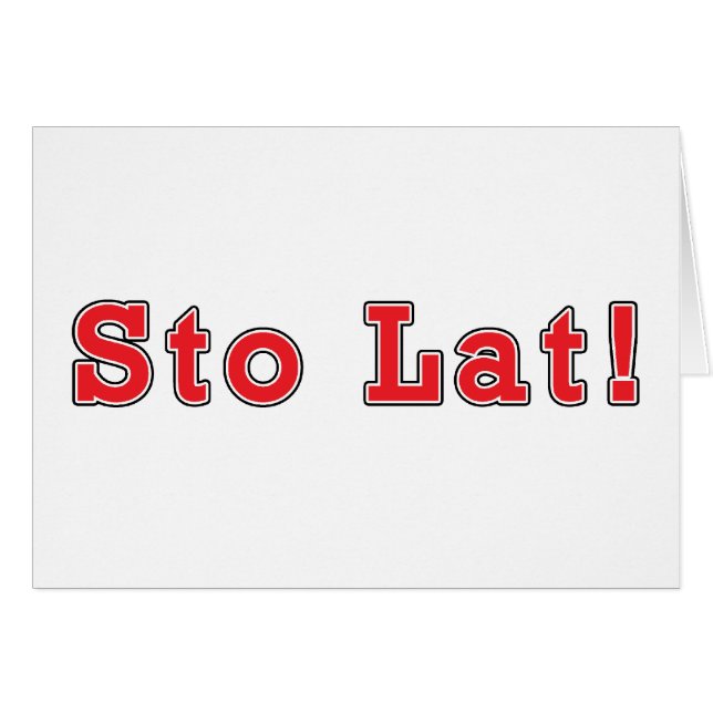 Cartão Sto Lat! (Frente Horizontal)