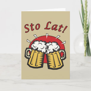 Cartão Sto Lat Beer Mugs Card