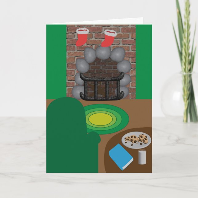 Cartão Stockings are hung (Frente)