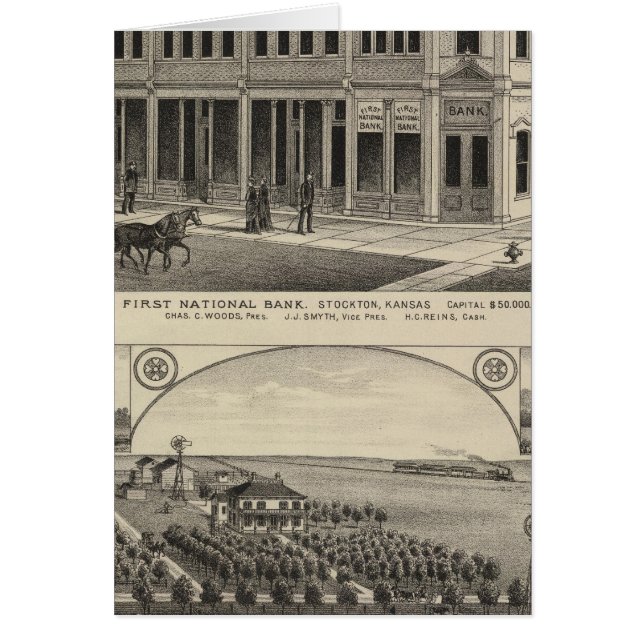 Cartão Stockton Beavers Fazenda, Kansas (Frente)