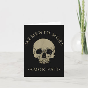 Cartão Stoic Filosofia Memento Mori Amor Fati Skull Stoi