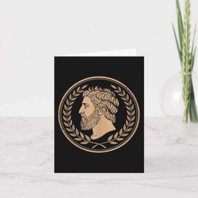 Cartão Stoic Roman Epictetus Bust Topo (Frente)