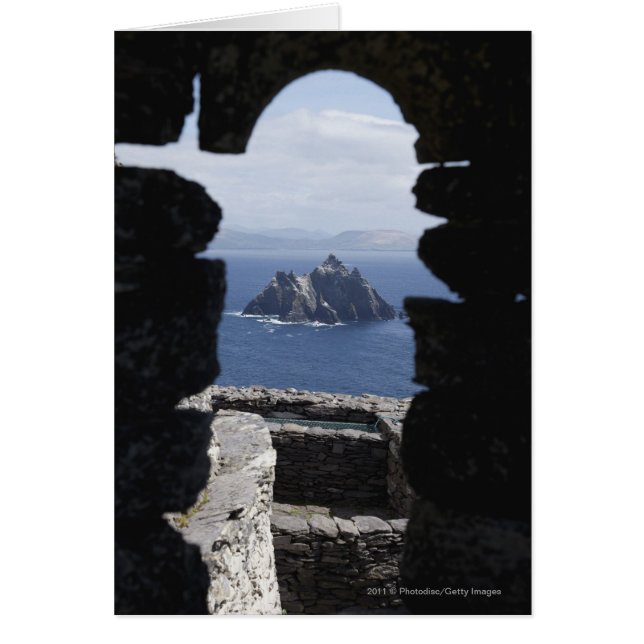 Cartão Stone Beehive Monk Huts Clochanson Skellig Michael (Frente)