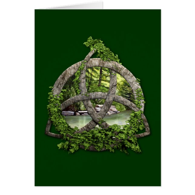 Cartão Stone Celtic Trinity Knot (Frente)
