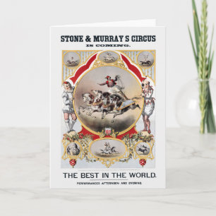 Cartão Stone & Murray's Circus, cerca de 1870.