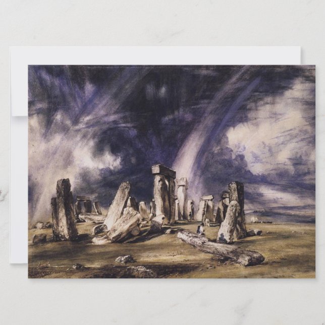 Cartão Stonehenge (por John Constable) (Frente)