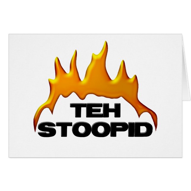 Cartão Stoopid Burns (Frente Horizontal)