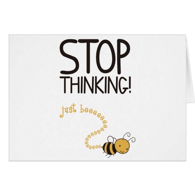Cartão Stop thinking! (Frente Horizontal)