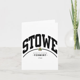 Cartão Stowe Vermont Hiking Stowe Souvenir Retro Mountain