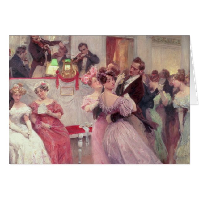Cartão Strauss e Lanner - a bola, 1906 (Frente Horizontal)