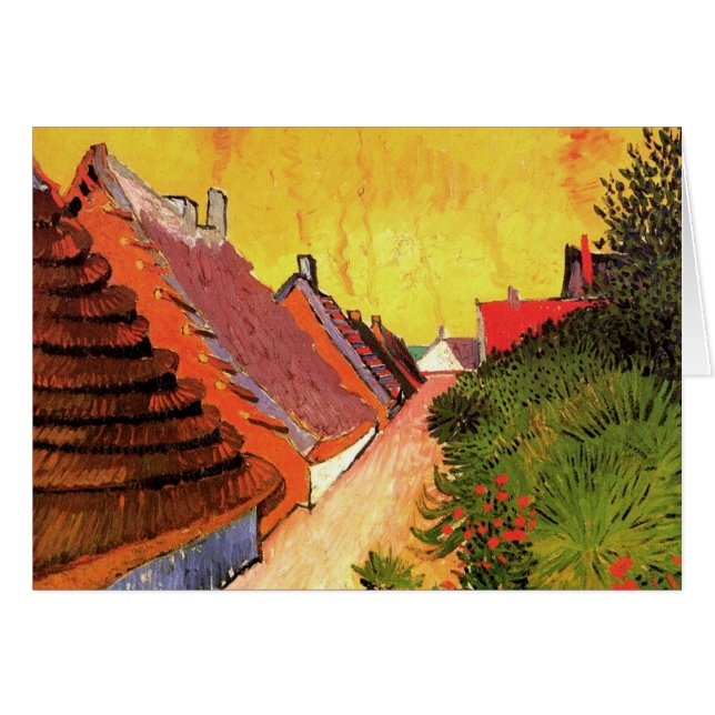 Cartão Street in Saintes Maries por Vincent van Gogh (Frente Horizontal)