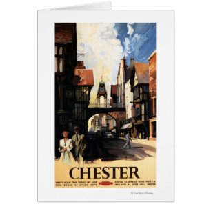 Cartão Street View com Casal e Tower Clock Rail