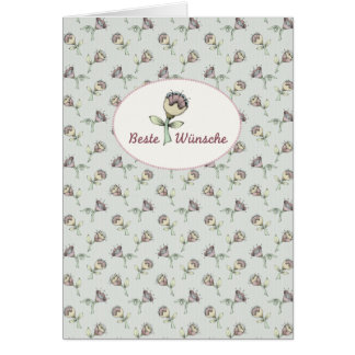 Cartão Streublümchen I Beste Wünsche