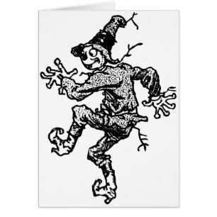 Cartão Striding do espantalho