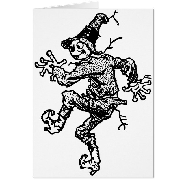 Cartão Striding do espantalho (Frente)