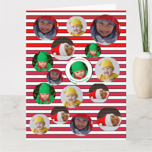 Cartão Stripe Fab Natal Quatro Foto Personalizada
