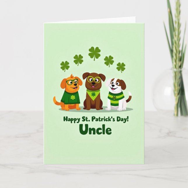 Cartão Striped Dogs Patrick Card (Frente)