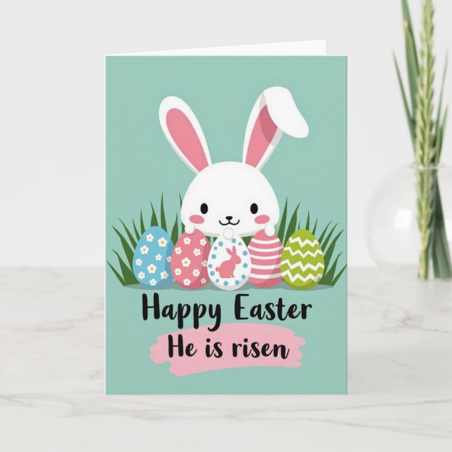 Cartão Striped Egg Season Card (Frente)