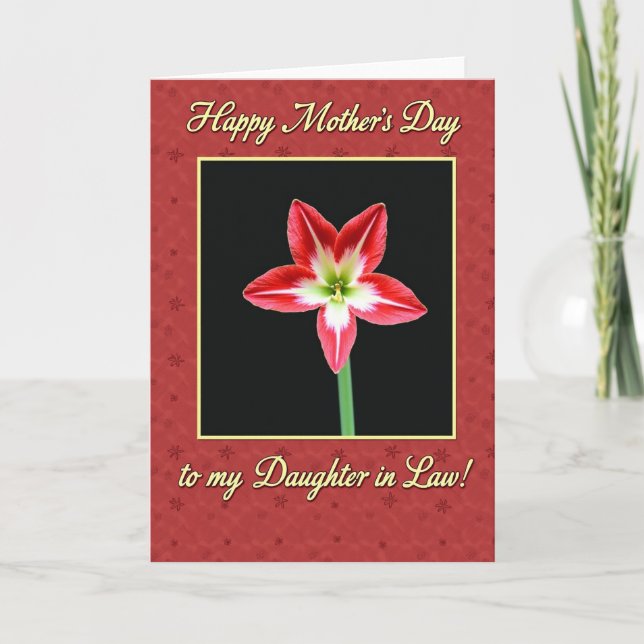 Cartão Striped Flower Daughter Card (Frente)