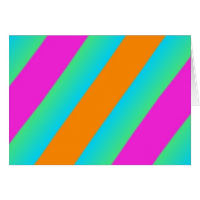 Cartão Stripes Coloridas (Frente Horizontal)