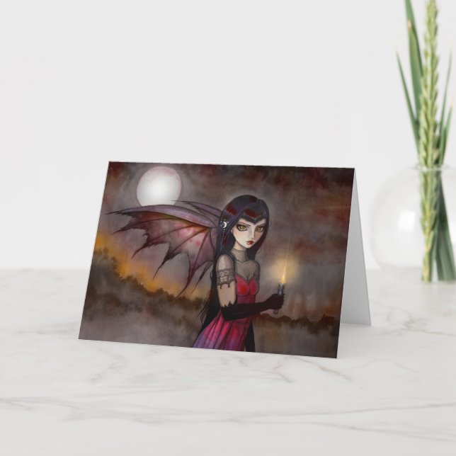 Cartão Strolling Victoria Vampire Greeting Card (Frente)