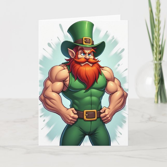 Cartão Strong Leprechaun Awesome Card (Frente)