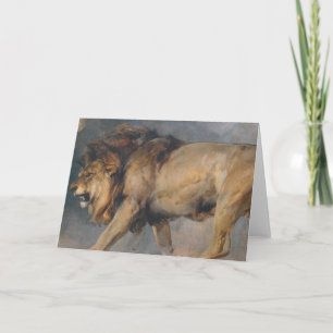 Cartão Study of a Lion (by Edwin Henry Landseer)