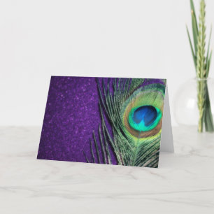 Cartão Stunning Purple Peacock